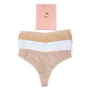 NIB | 6-Pack Seamless Thong Underwear | No-Show Invisible | Neutrals | XXL
